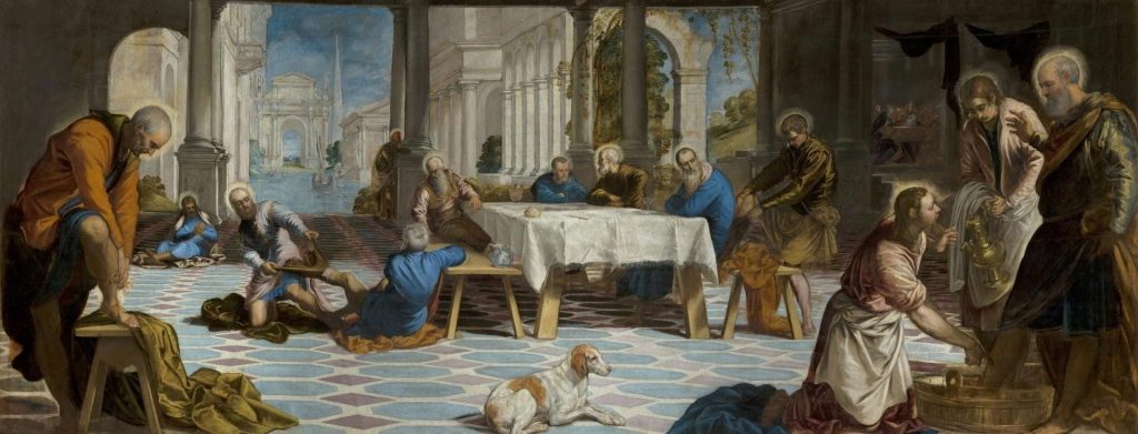 El lavatorio de los pies Tintoretto